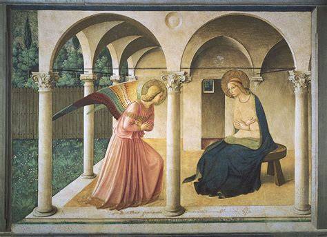 Artistic depiction of the Annunciation to Mary.
