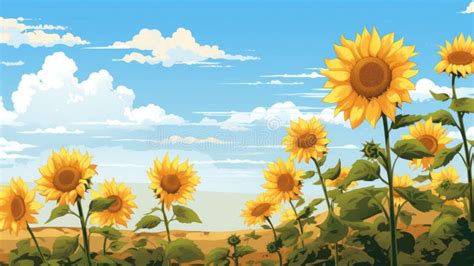 illustrazione di bambini in un campo di girasoli con un'immagine stilizzata di Gesù come il sole