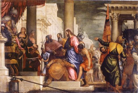 illustrazione di Gesù davanti a Pilato