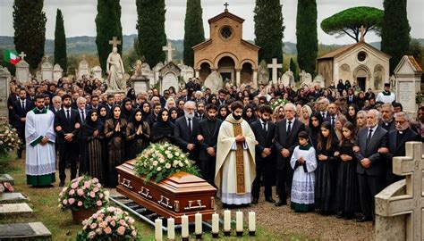 Comunità di Schiavon riunita davanti alla chiesa parrocchiale per un funerale