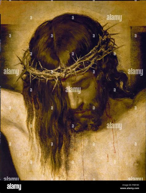 Cristo crocifisso di Diego Velázquez, particolare del volto